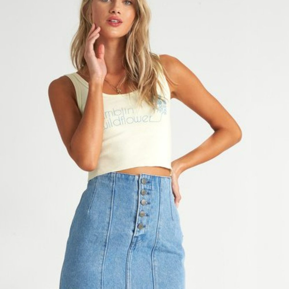 BILLABONG Seams Like Indigo Denim Skirt